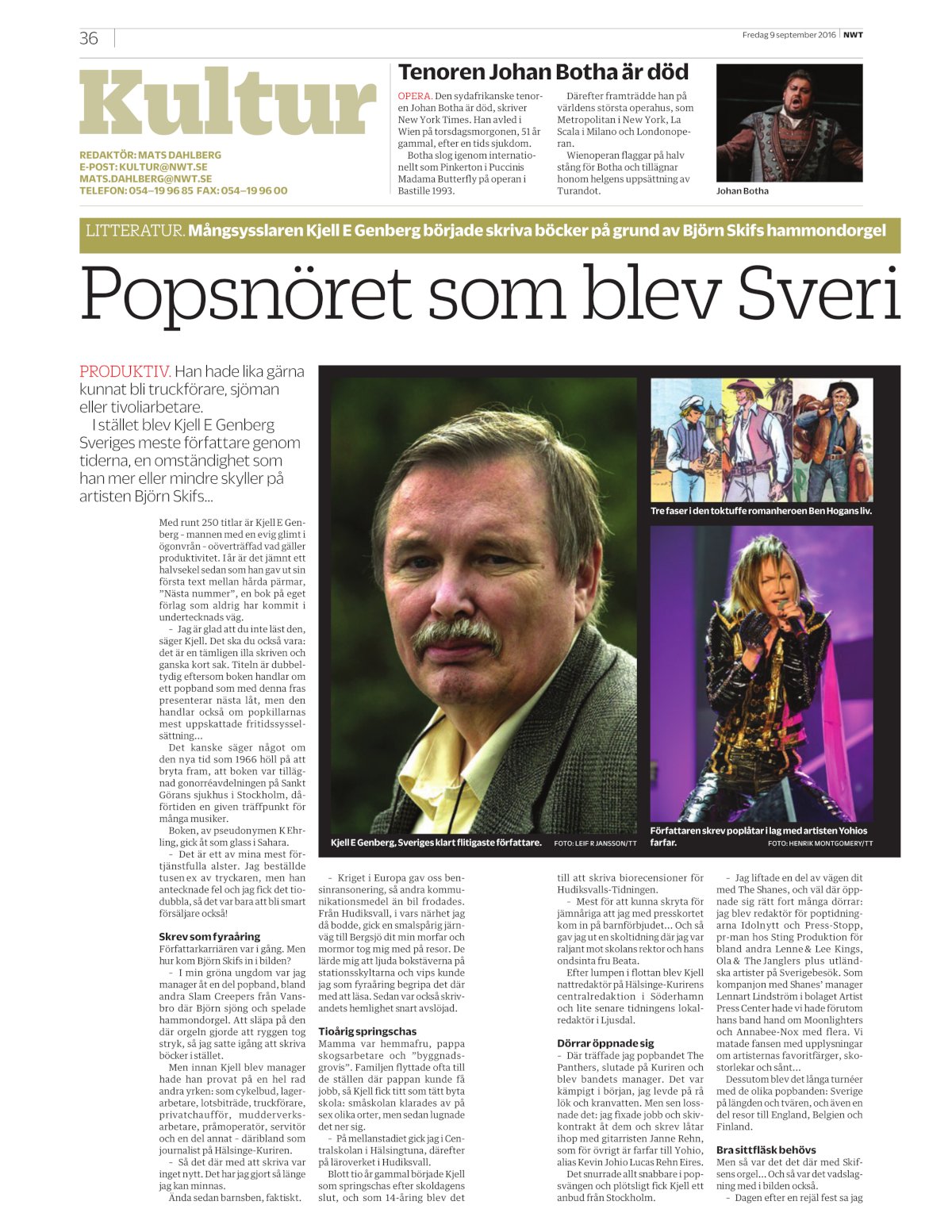 Nya Warmlands-tidningens intervju med mig